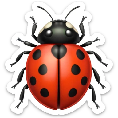  cute GREEN lady bug sticker