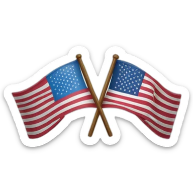 Ukrainian and USA flags sticker