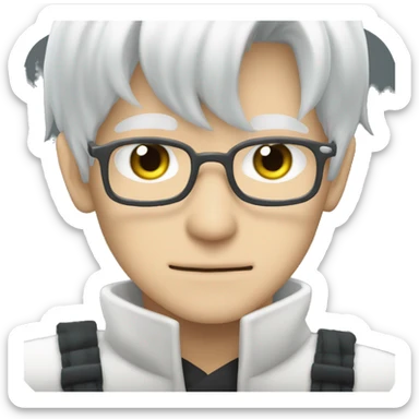 Satoru Gojo white hair from jjk  sticker