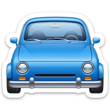 Blue car plate sticker