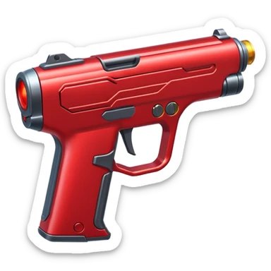 red laser gun sticker