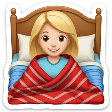 Charity in the bed  sticker