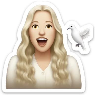 White winged dove singing Stevie nicks sticker