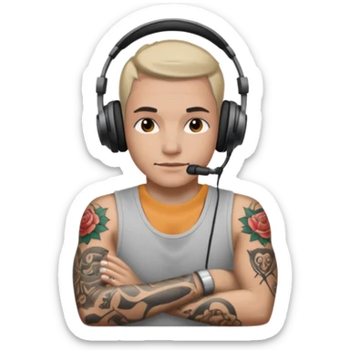 headphone and tattıes sticker