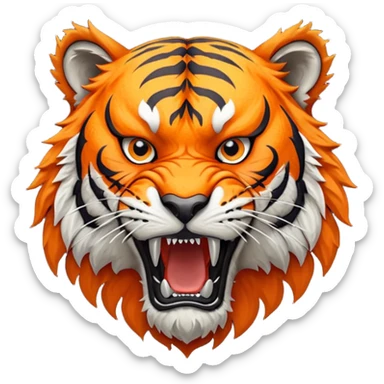 Harrisburg High School Tiger Logo with H sticker