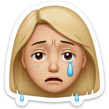 Crying heartbroken  sticker