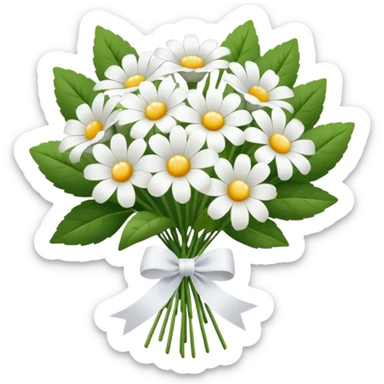 white flower Bouquet sticker