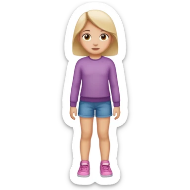 girl kid full body sticker