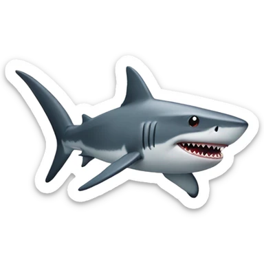Shark with duck lips sticker