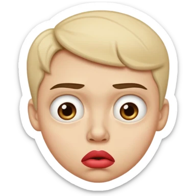 A wide-eyed, disgusted facial expression with raised eyebrows, flared nostrils, and exaggeratedly puckered lips. Expression clearly shows intense disapproval sticker