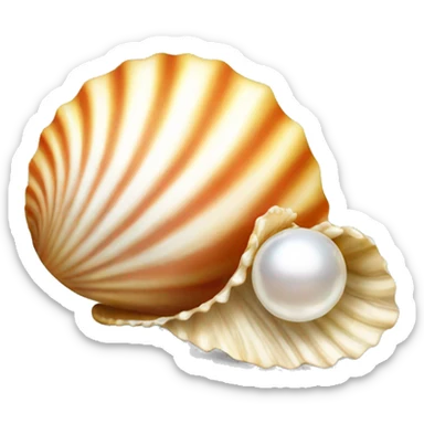 shell with pearl sticker