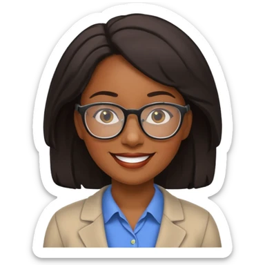 Black female teacher sticker