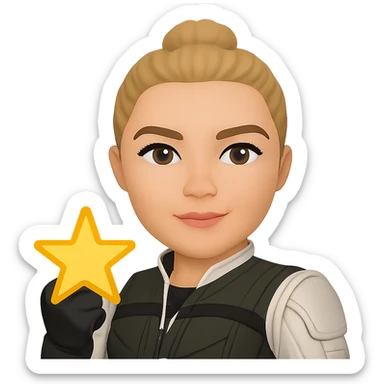 yelena belova played by florence pugh, marvel superhero emoji sticker