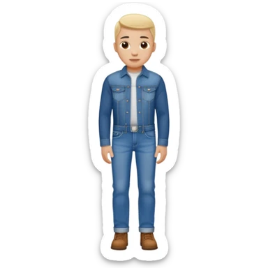 a creative clothing maker making a jeans  sticker