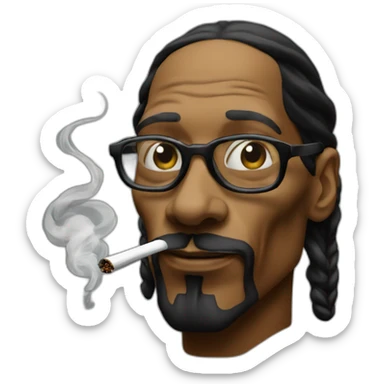 Snoop Dogg smoking sticker