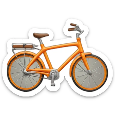 Orange bycicle sticker