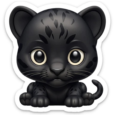 Pantera negra cuerpo pequeña tipo whatsapp sticker