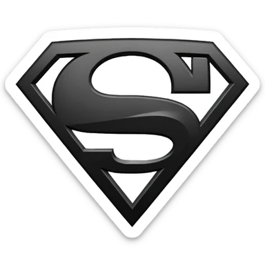 Superman Symbol batman v superman black white sticker