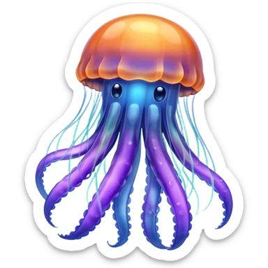 Una medusa amigable sticker