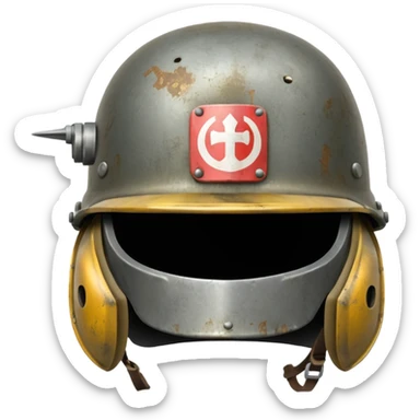 military simple helmet ww sticker