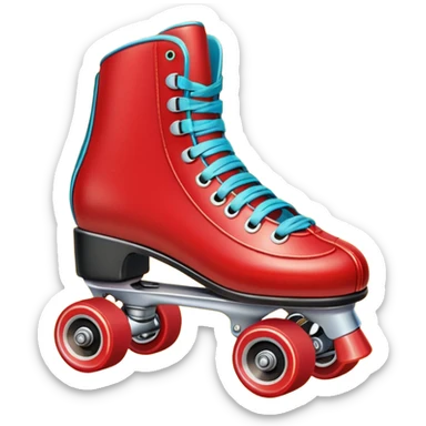 Retro roller skate sticker