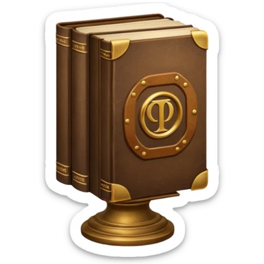 Pedestal with book sticker