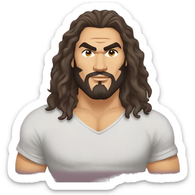 jason momoa cartoon wearing tee sticker
