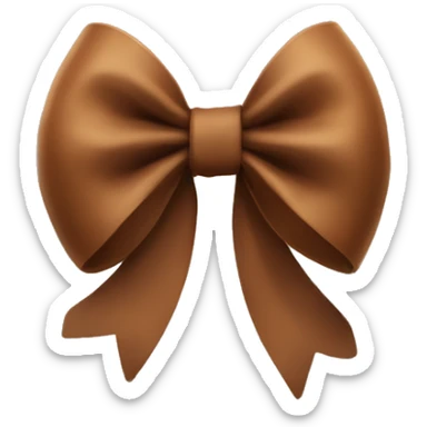 brown coquette bow sticker