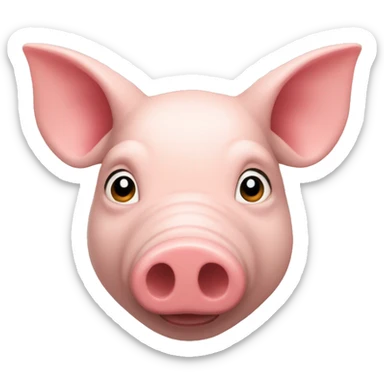 Cochon avec un tête triangle  sticker