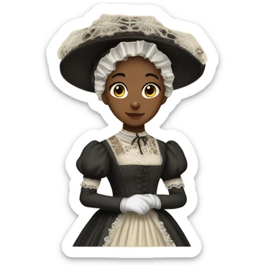 Girl in victorian dress sticker