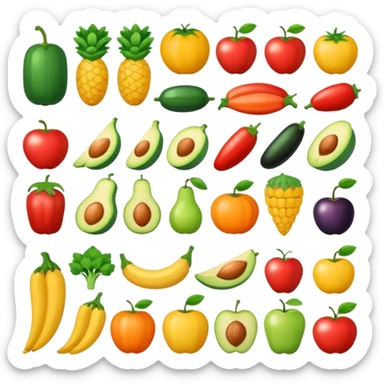 emoji de alimentos saludables sticker