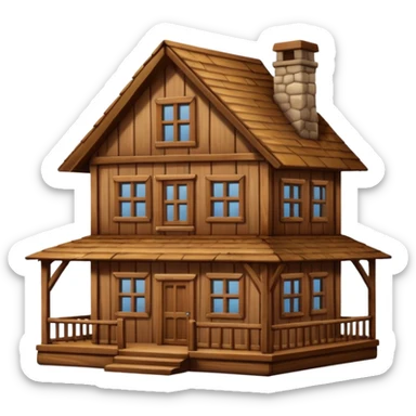 biggest wood house sticker