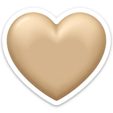 coração bege sticker