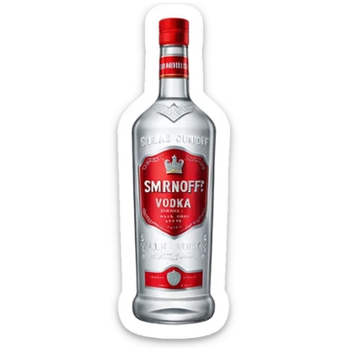 Smirnoff Vodka bottle sticker