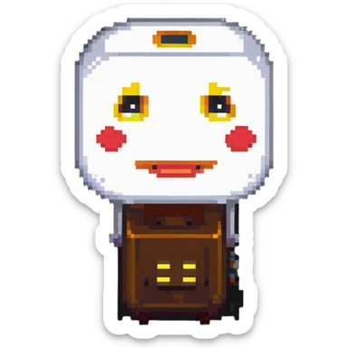 animated lamp with face sticker