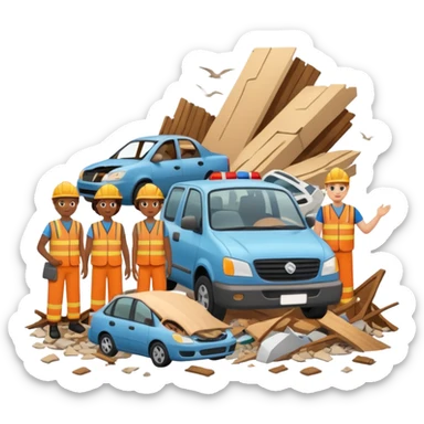 natural disaster recovery sticker