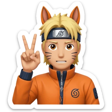Horse hand sigh in naruto just hands no characters sticker