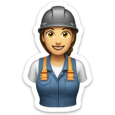 women electrician sticker