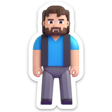 Jack Black as a Minecraft character sticker