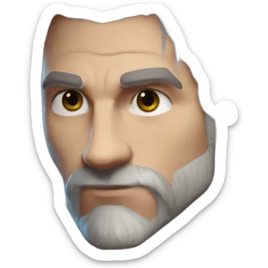 geralt of rivia playing gwent sticker