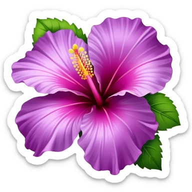 Lilac hibiscus  sticker