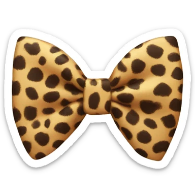 Cheetah print bow sticker