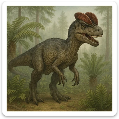 Dilophosaurus sticker