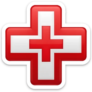 red cross symbol sticker