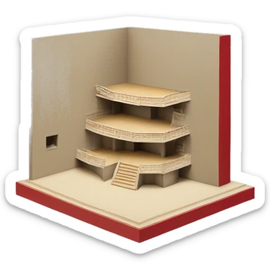 stage maquette scenography model sticker