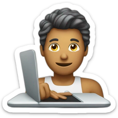 a a man witj a cellphone registering a item sticker