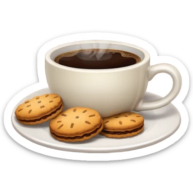 Coffee and biscuits sticker