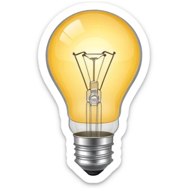 light bulb with a checklist sticker