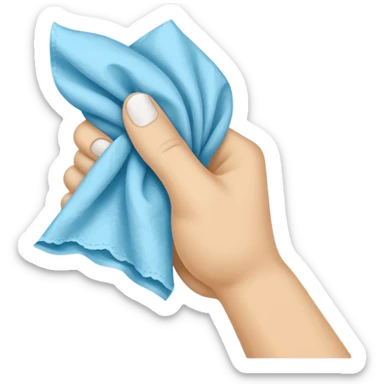 wiping tissue sticker