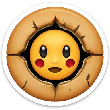 Spreading hole open sticker